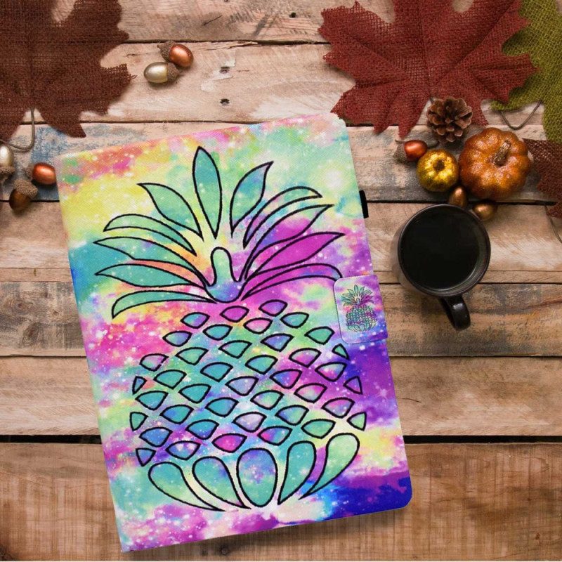 Leren Hoesje voor iPad 10.9" (2022) Grafische Ananas