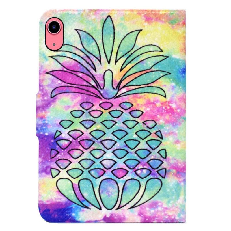 Leren Hoesje voor iPad 10.9" (2022) Grafische Ananas