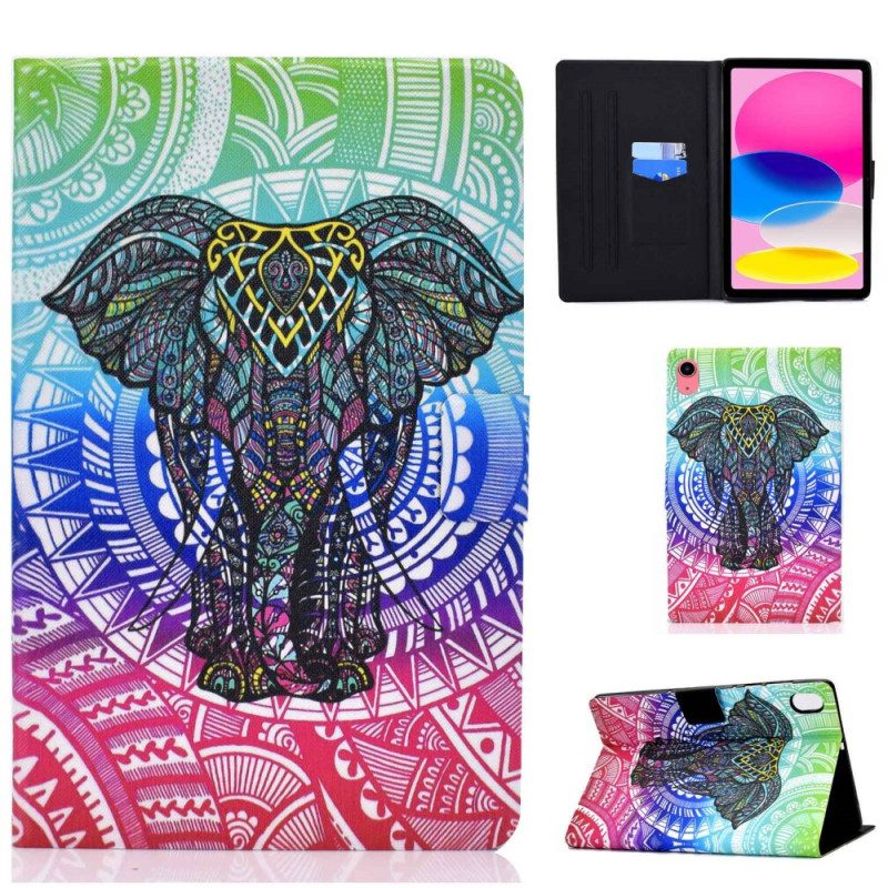 Leren Hoesje voor iPad 10.9" (2022) Indische Olifant