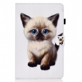 Leren Hoesje voor iPad 10.9" (2022) Kleine Kitten