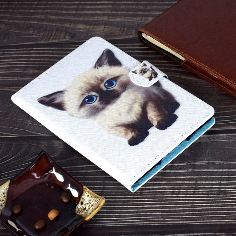 Leren Hoesje voor iPad 10.9" (2022) Kleine Kitten