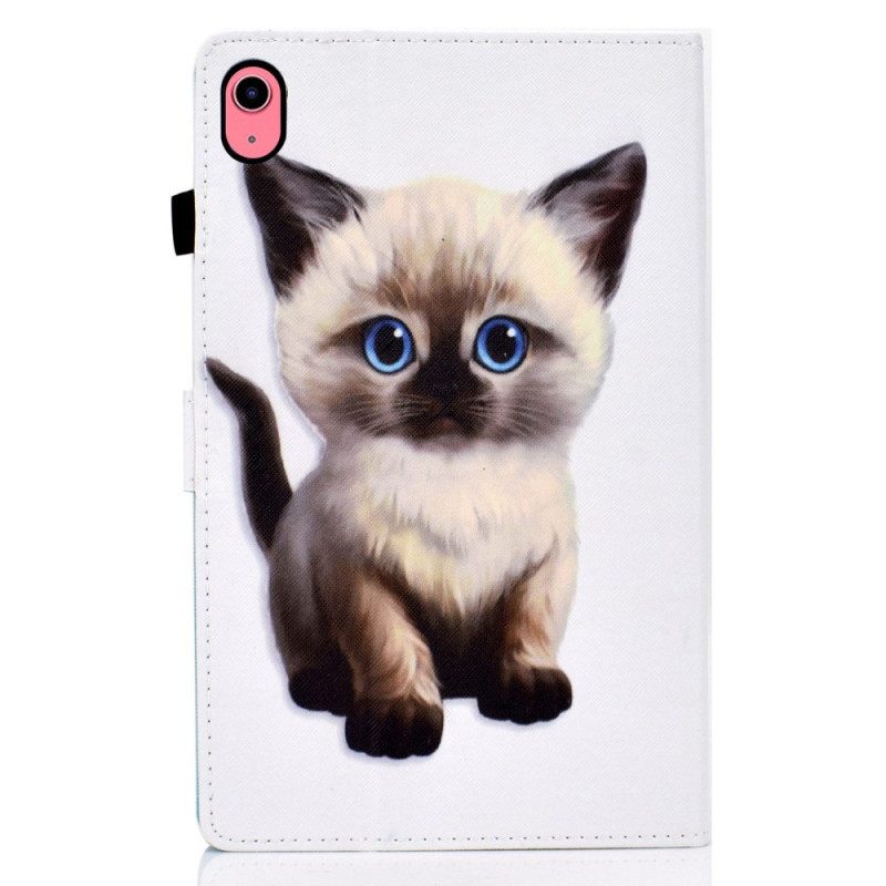 Leren Hoesje voor iPad 10.9" (2022) Kleine Kitten