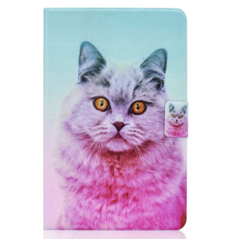 Leren Hoesje voor iPad 10.9" (2022) Psycho Kat