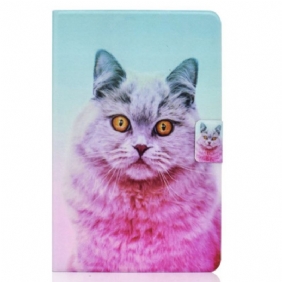 Leren Hoesje voor iPad 10.9" (2022) Psycho Kat