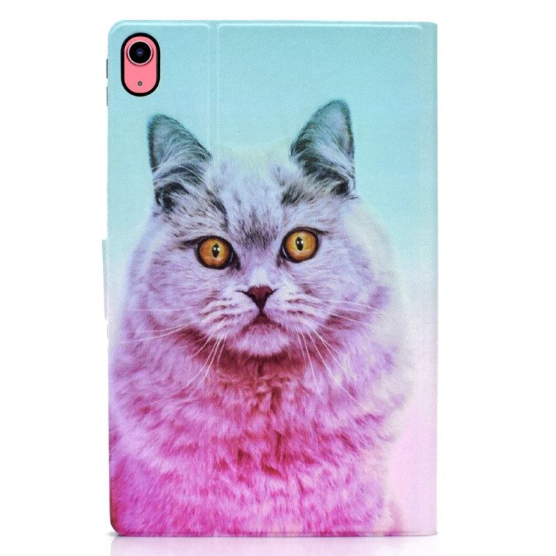 Leren Hoesje voor iPad 10.9" (2022) Psycho Kat