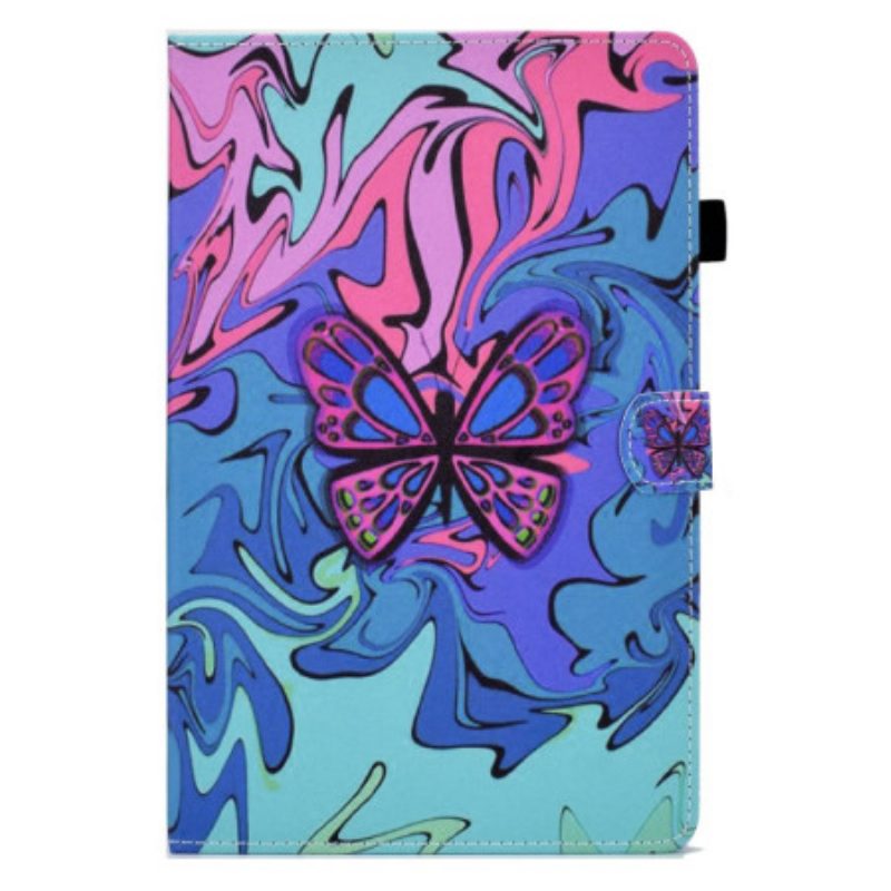 Leren Hoesje voor iPad 10.9" (2022) Vlinder Schilderij