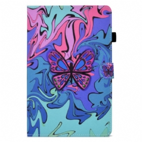 Leren Hoesje voor iPad 10.9" (2022) Vlinder Schilderij