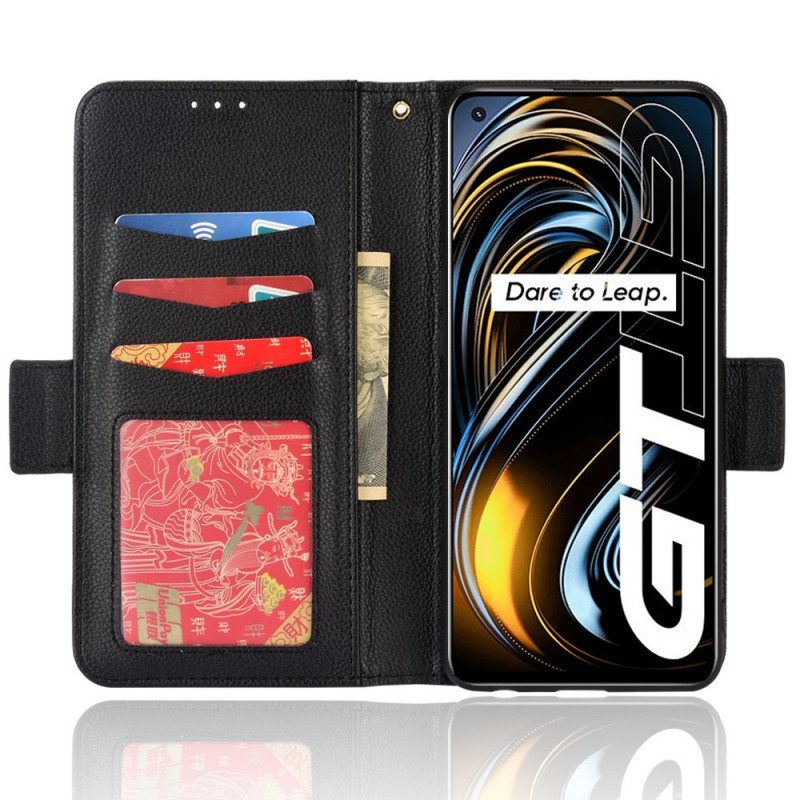 Folio-hoesje voor Realme GT 5G Flip Case Flap Double Litchi Nieuwe Kleuren