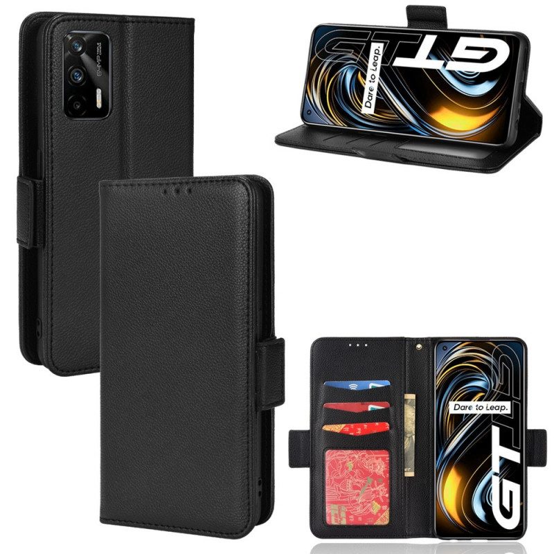 Folio-hoesje voor Realme GT 5G Flip Case Flap Double Litchi Nieuwe Kleuren