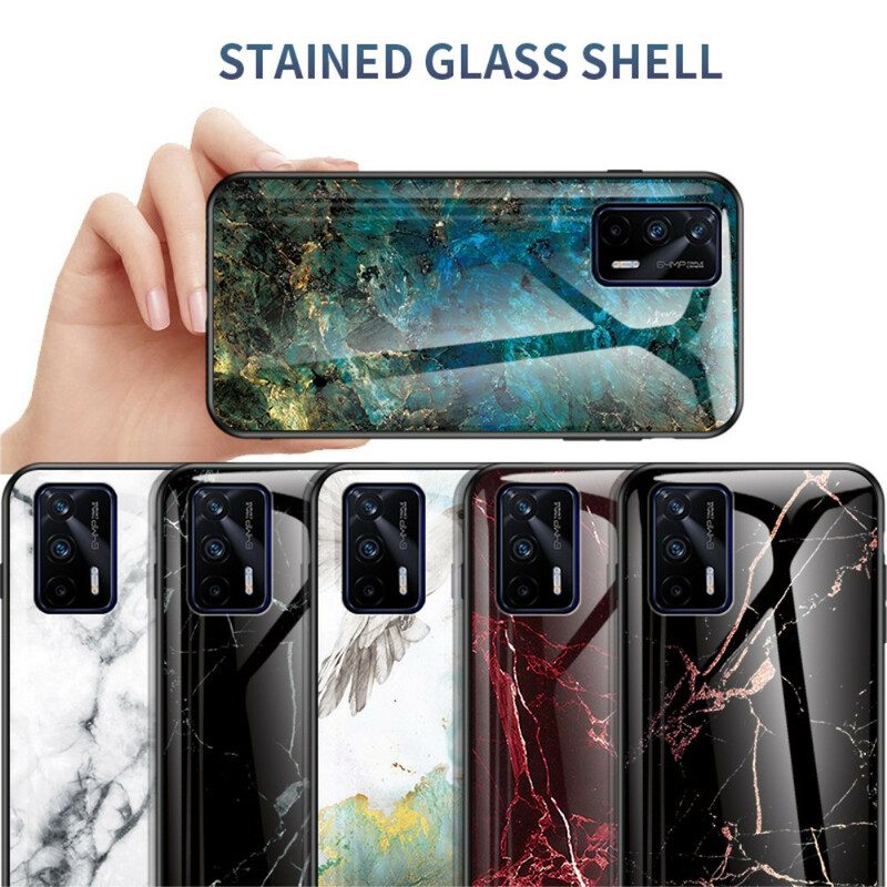 Hoesje voor Realme GT 5G Premium Kleuren Gehard Glas