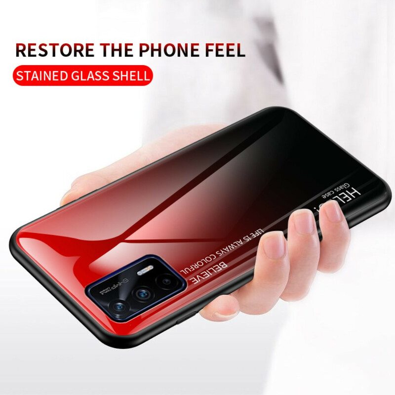 Telefoonhoesje voor Realme GT 5G Gehard Glas Hallo