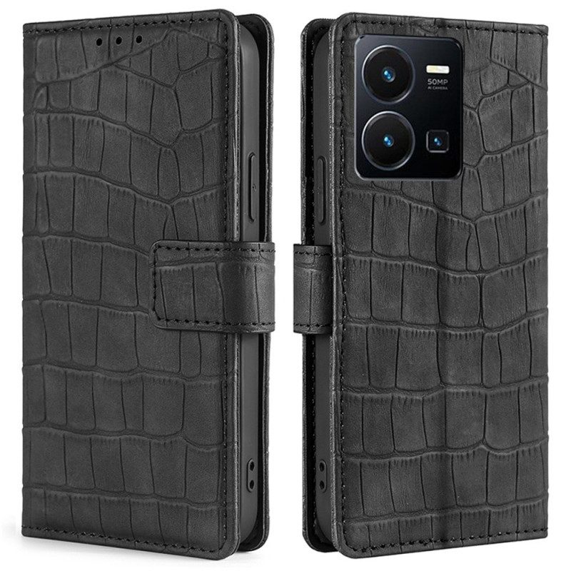 Flip Case voor Vivo Y22s Krokodil