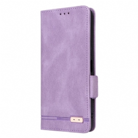 Folio-hoesje voor Vivo Y22s Vintage Dubbele Sluiting