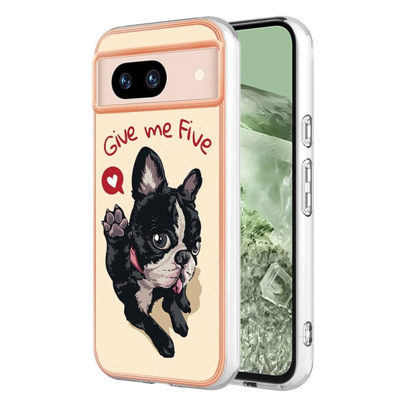 Case Hoesje Google Pixel 8a Telefoonhoesje Hond Geef Me Vijf