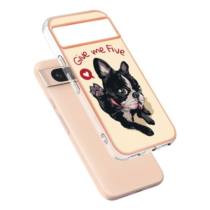 Case Hoesje Google Pixel 8a Telefoonhoesje Hond Geef Me Vijf