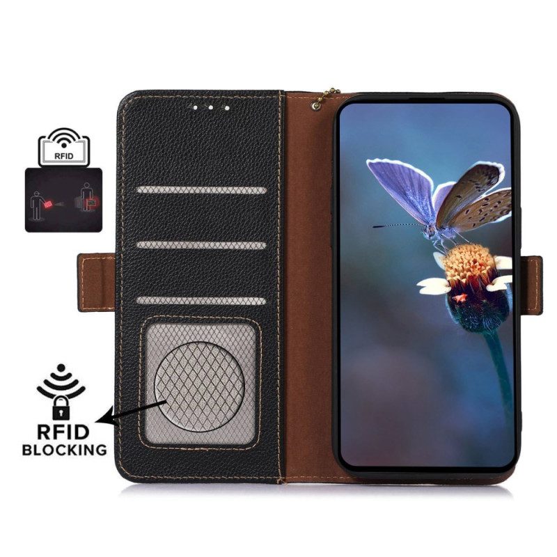 Flip Case Leren Google Pixel 8a Leer Met Rfid-bescherming