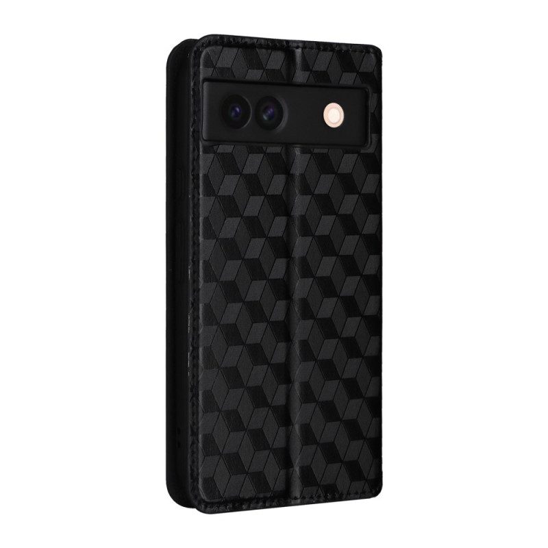 Folio-hoesje Google Pixel 8a 3d Diamanten Bescherming Hoesje