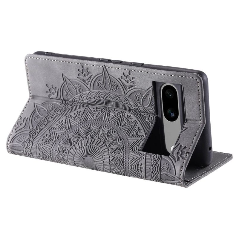 Folio-hoesje Google Pixel 8a Mandala Suède-effect Bescherming Hoesje