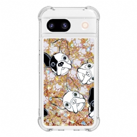 Hoesje Google Pixel 8a Glitter Leuk Patroon Bescherming Hoesje