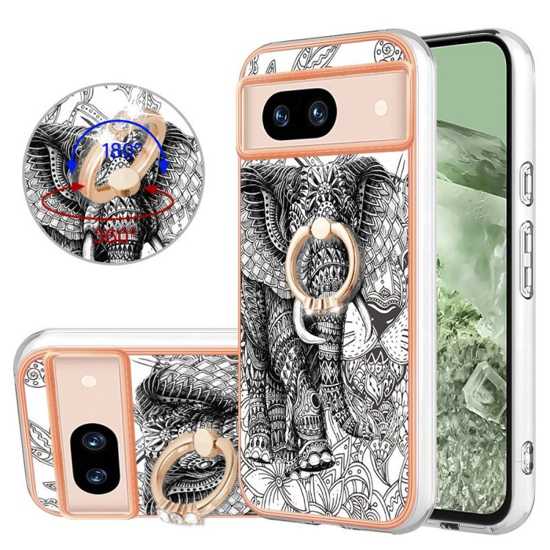 Hoesje Google Pixel 8a Olifant Totem Ringsteun