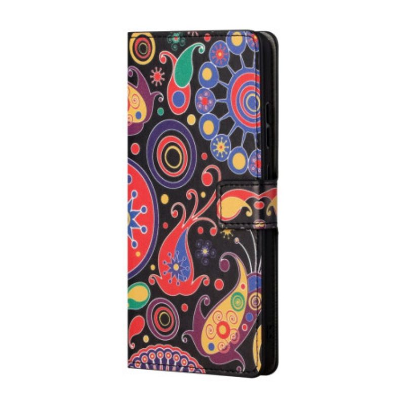 Leren Hoesje Google Pixel 8a Galaxy-patroon Bescherming Hoesje