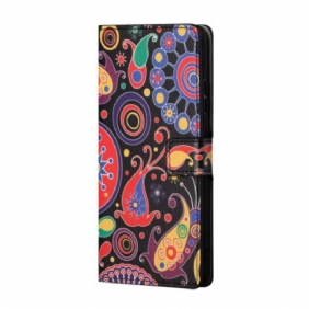 Leren Hoesje Google Pixel 8a Galaxy-patroon Bescherming Hoesje