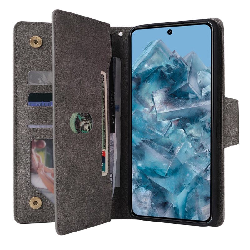 Leren Hoesje Google Pixel 8a Voorvak Bescherming Hoesje