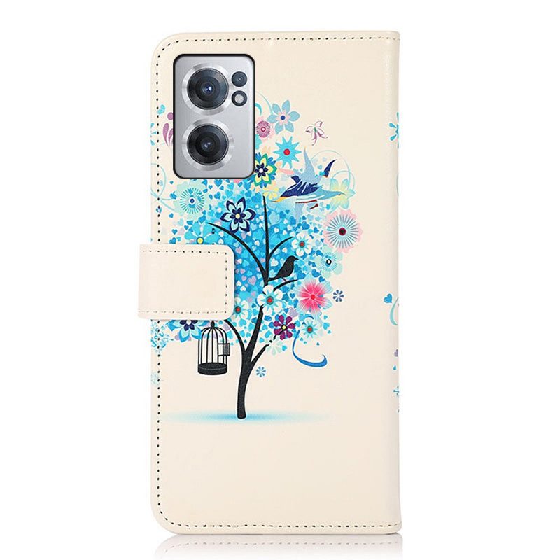 Flip Case voor OnePlus Nord CE 2 5G Blauwe Boom