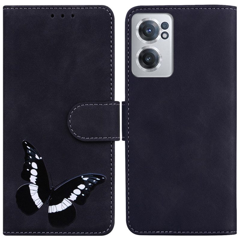 Folio-hoesje voor OnePlus Nord CE 2 5G Discrete Vlinder