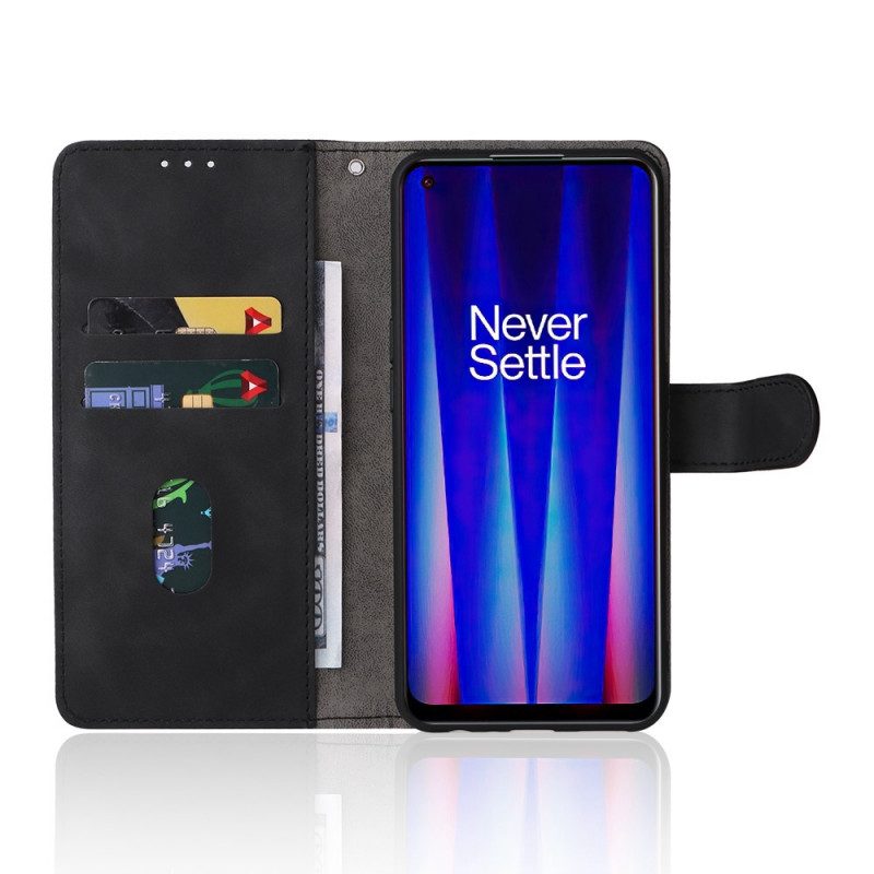 Leren Hoesje voor OnePlus Nord CE 2 5G Met Ketting Riem Huidtextuur