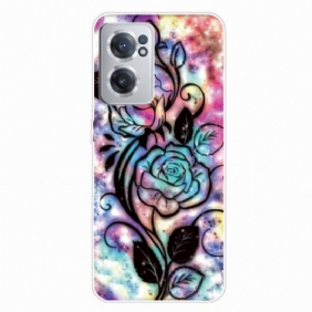 Telefoonhoesje voor OnePlus Nord CE 2 5G Psychedelische Bloemen