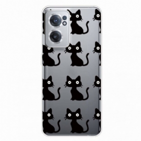 Telefoonhoesje voor OnePlus Nord CE 2 5G Zwarte Katten