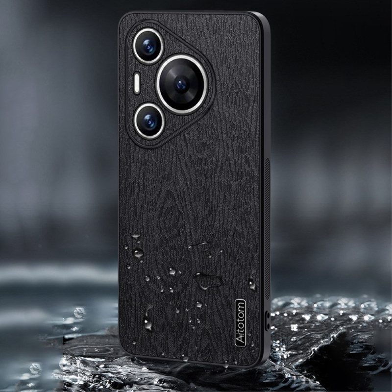 Hoesje Huawei Pura 70 Pro Houtstructuur