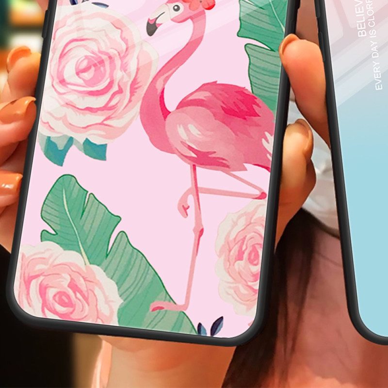 Hoesje Huawei Pura 70 Pro Roze Bloemen Van Gehard Glas