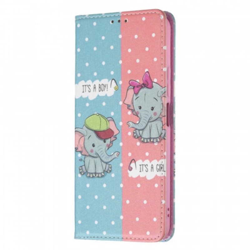 Bescherming Hoesje voor Xiaomi Mi 11 Lite 4G / 5G / 5G NE Folio-hoesje Baby Olifanten