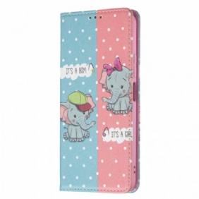 Bescherming Hoesje voor Xiaomi Mi 11 Lite 4G / 5G / 5G NE Folio-hoesje Baby Olifanten