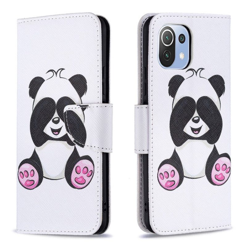 Flip Case voor Xiaomi Mi 11 Lite 4G / 5G / 5G NE Panda-plezier