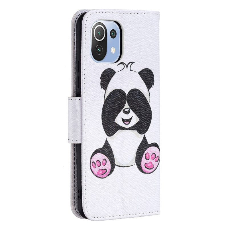 Flip Case voor Xiaomi Mi 11 Lite 4G / 5G / 5G NE Panda-plezier