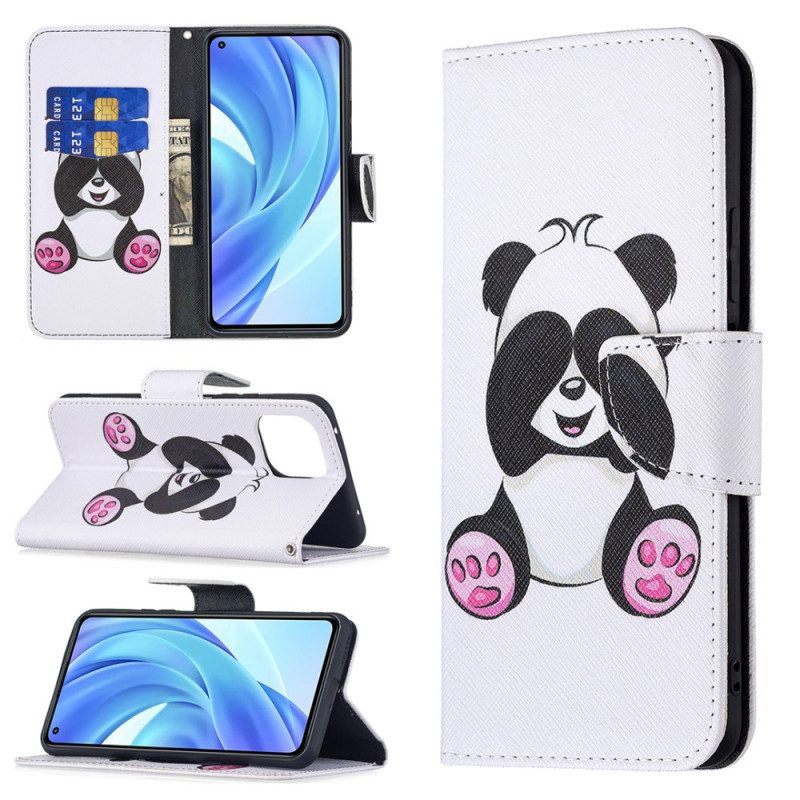 Flip Case voor Xiaomi Mi 11 Lite 4G / 5G / 5G NE Panda-plezier