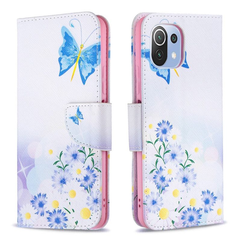 Flip Case voor Xiaomi Mi 11 Lite 4G / 5G / 5G NE Vlinders Van Dromen