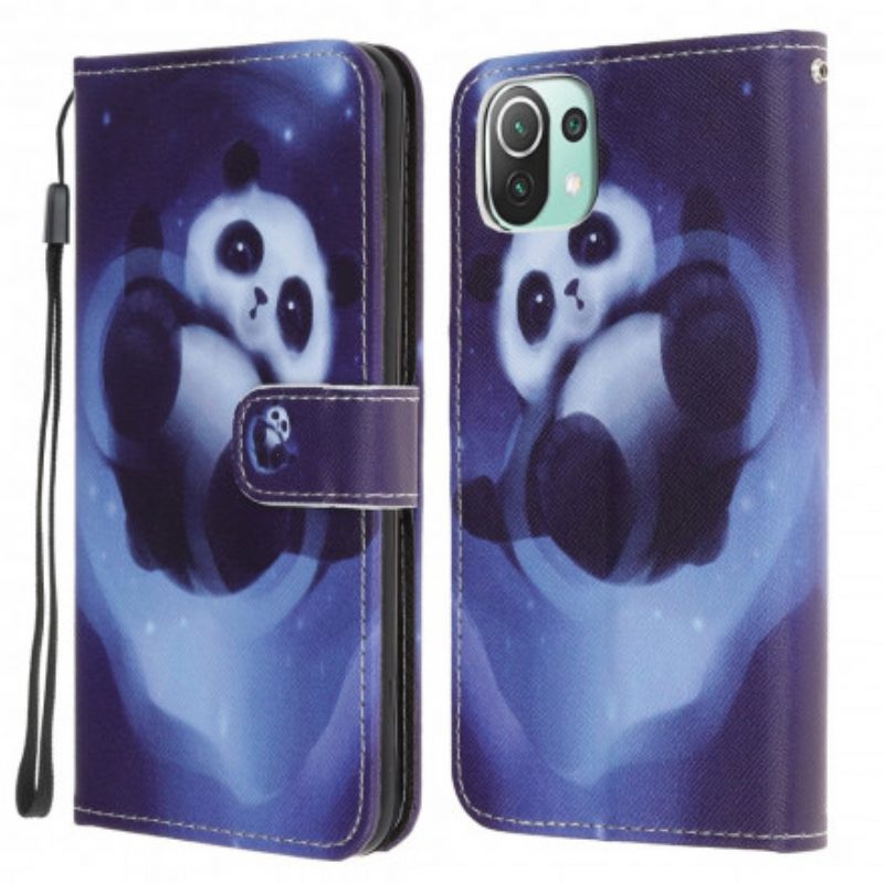 Folio-hoesje voor Xiaomi Mi 11 Lite 4G / 5G / 5G NE Panda-ruimte