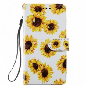 Folio-hoesje voor Xiaomi Mi 11 Lite 4G / 5G / 5G NE Zonnebloemen