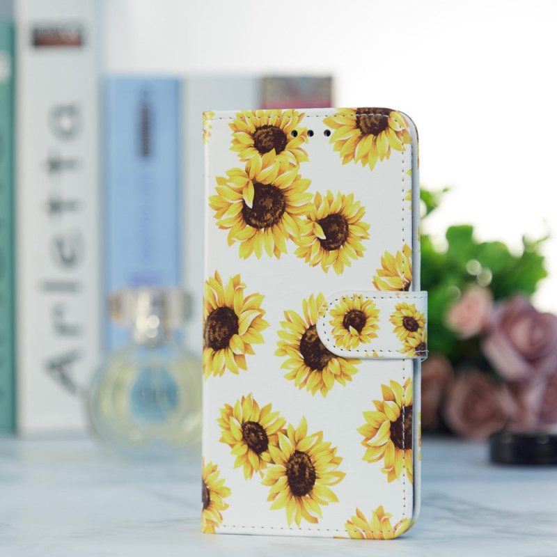 Folio-hoesje voor Xiaomi Mi 11 Lite 4G / 5G / 5G NE Zonnebloemen