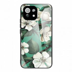 Hoesje voor Xiaomi Mi 11 Lite 4G / 5G / 5G NE Bloemen Van Gehard Glas