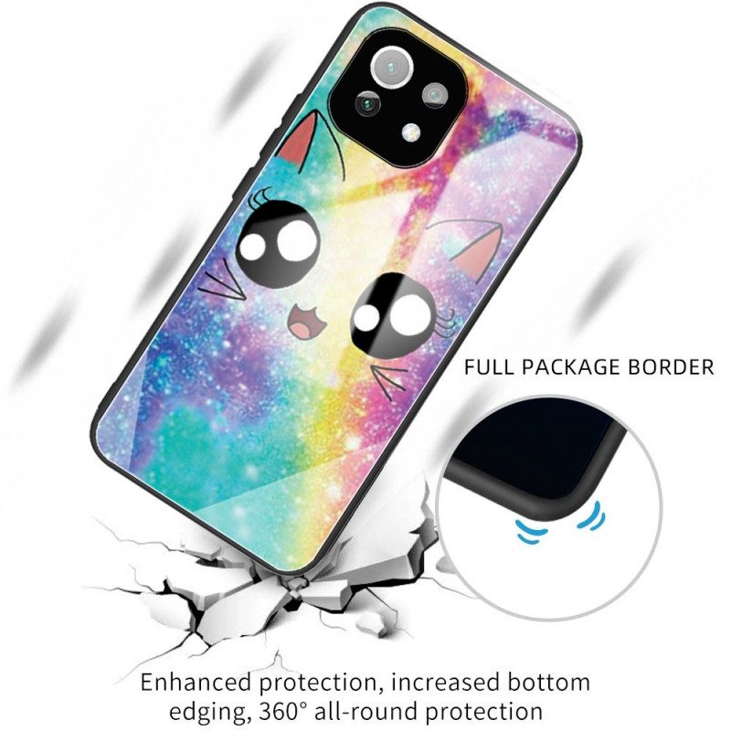 Hoesje voor Xiaomi Mi 11 Lite 4G / 5G / 5G NE Cartoon Gehard Glas