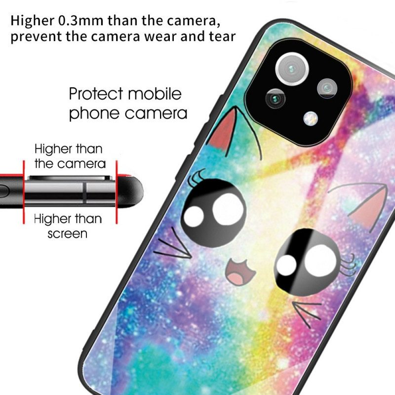 Hoesje voor Xiaomi Mi 11 Lite 4G / 5G / 5G NE Cartoon Gehard Glas