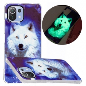 Hoesje voor Xiaomi Mi 11 Lite 4G / 5G / 5G NE Fluorescerende Wilde Hond