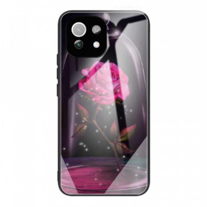 Hoesje voor Xiaomi Mi 11 Lite 4G / 5G / 5G NE Magisch Roze Gehard Glas