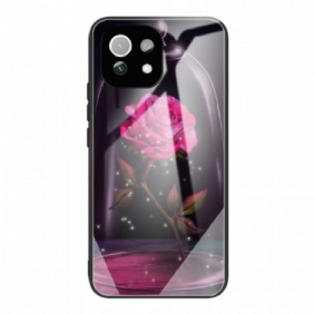 Hoesje voor Xiaomi Mi 11 Lite 4G / 5G / 5G NE Magisch Roze Gehard Glas