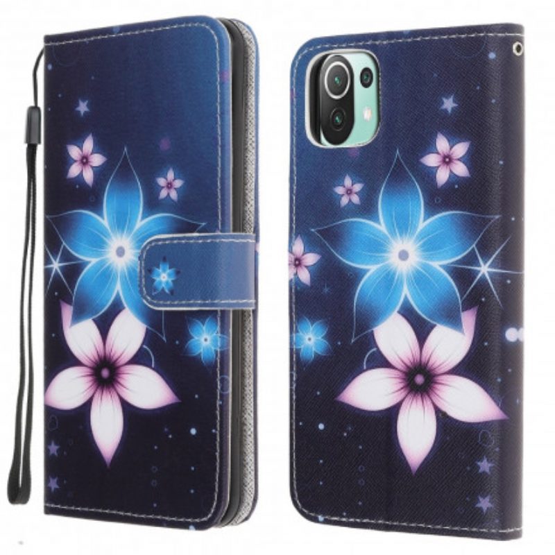 Leren Hoesje voor Xiaomi Mi 11 Lite 4G / 5G / 5G NE Bloemen